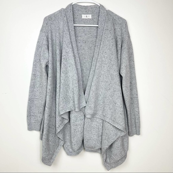 Lou & Grey Sweaters - Lou and Grey Waterfall Drape Gray Knit Cardigan